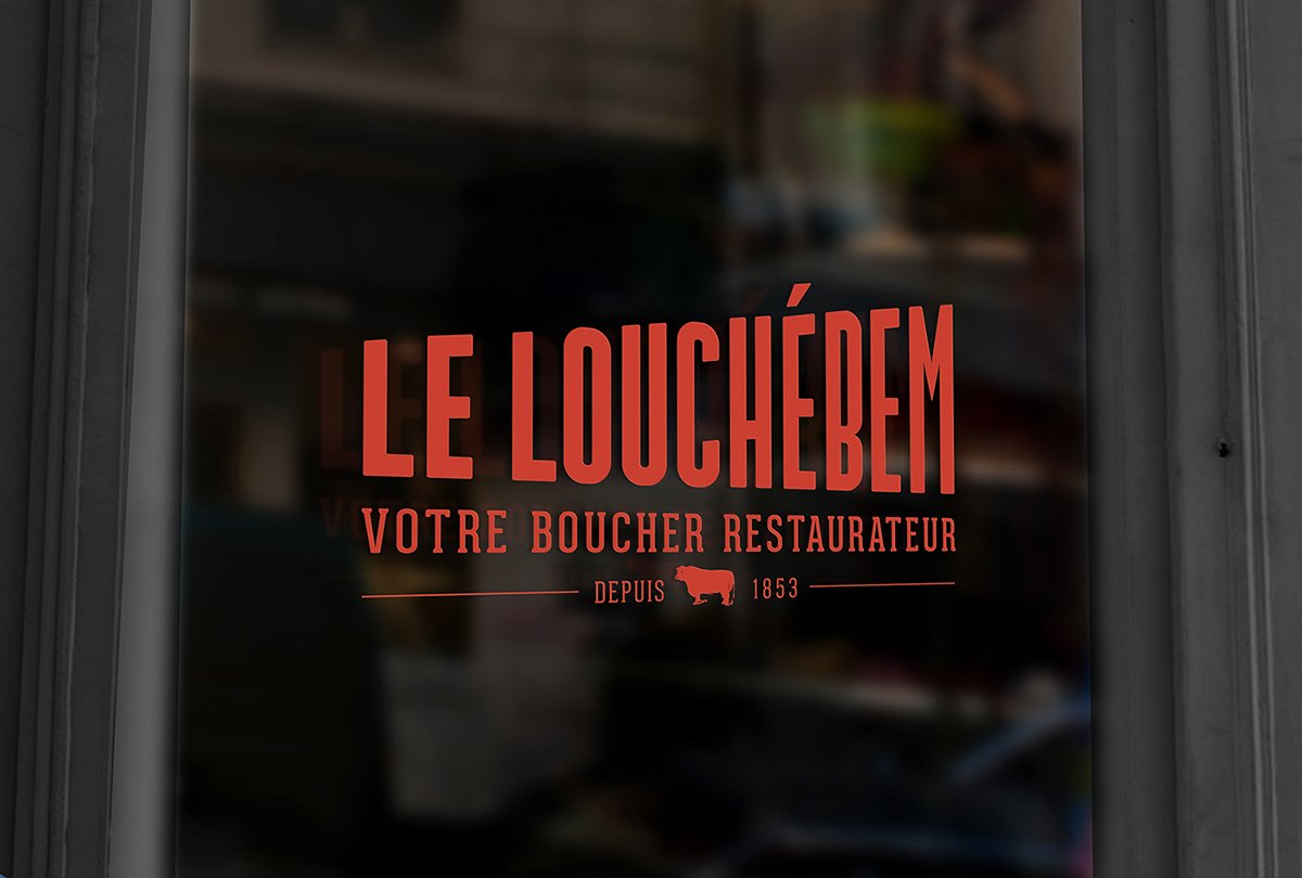 深圳品牌設計  深圳品牌策劃  Louchebem巴黎牛肉批發(fā)品牌形象設計  標志應用