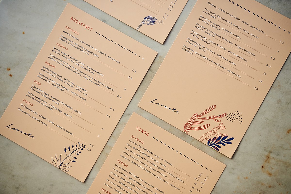 LEVANTE 餐廳vi品牌店面圖形設計賞析，vi設計，品牌vi設計，餐廳vi設計，圖形設計，餐廳品牌vi設計，品牌包裝設計，深圳vi設計，左右格局