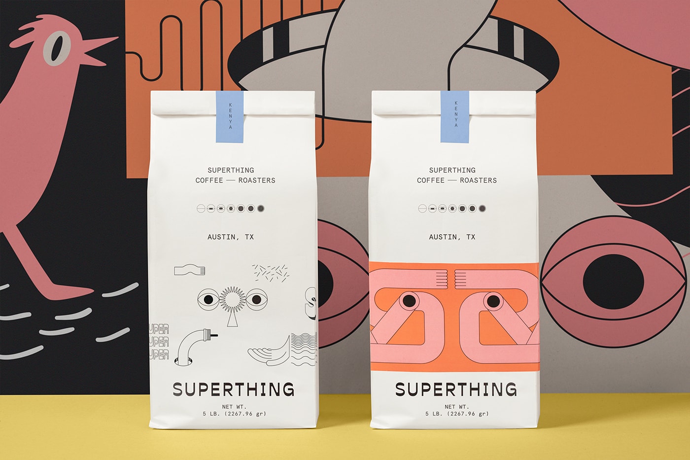 高端Superthing咖啡品牌VI設計 讓品牌戰略落地，餐飲VI設計，餐飲品牌策劃，高端VI設計，深圳VI設計，左右格局